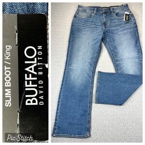 Buffalo David Bitton new with tags Bootcut Slim Jeans Men‎ 33X30 medium wash